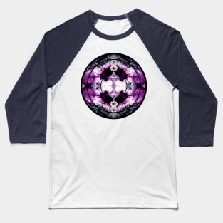 Purple Splash Paint Pour Circle Baseball T-Shirt